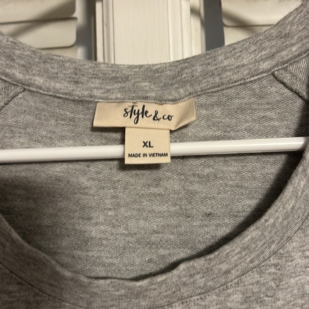 Casual Style & Co Gray T-Shirt Dress size XL - Picture 2 of 4